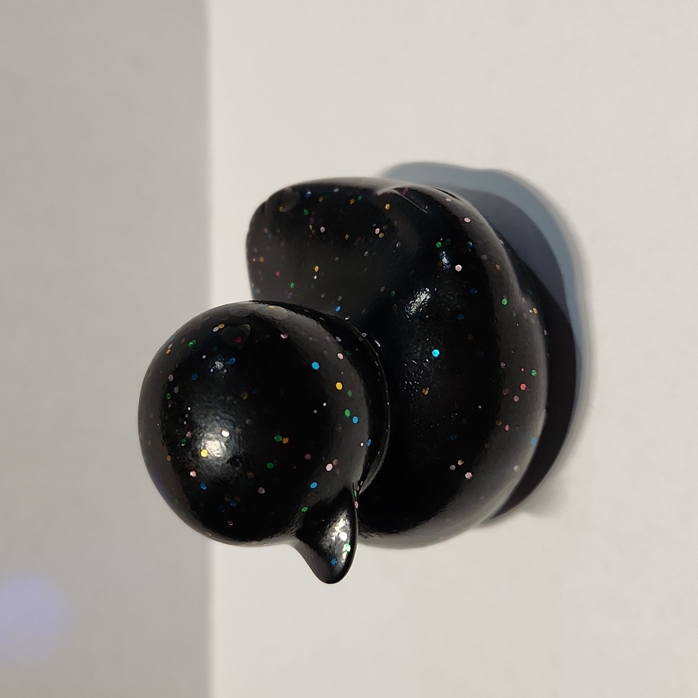 NEW Black Glitter Sparkle Car Dashboard Decorations Mini Jeep Wave Rubber Ducky